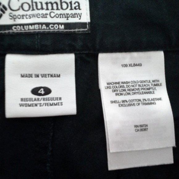 Columbia womens pants Size 4 Black 31x30 Stretch - Picture 3 of 7